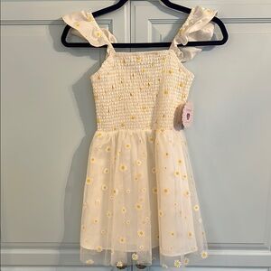 Brand New White and Yellow Floral Kids Dress